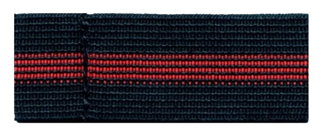 Thin Red Line Badge Mourning Band - Black - 3/4" - Pack of 10