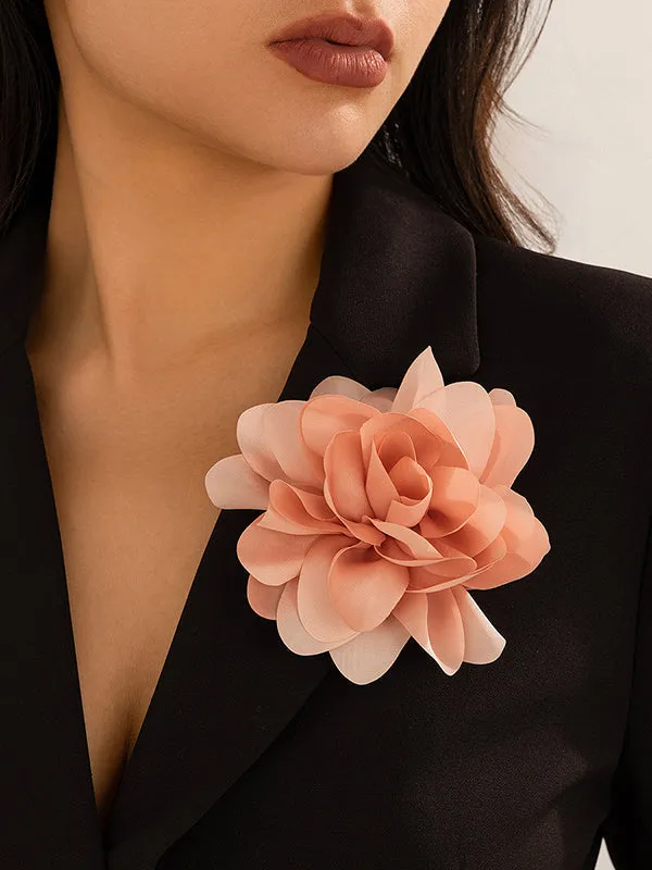 Three-Dimensional Flower Brooch Accessories