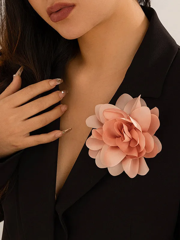 Three-Dimensional Flower Brooch Accessories