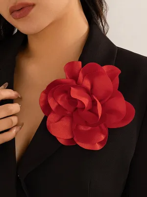 Three-Dimensional Flower Brooch Accessories