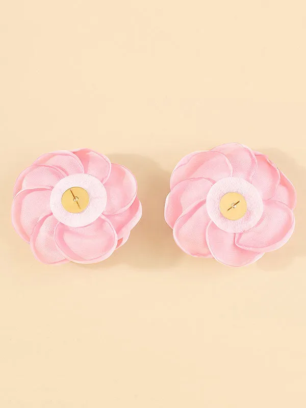 Three-Dimensional Flower Earrings Accessories