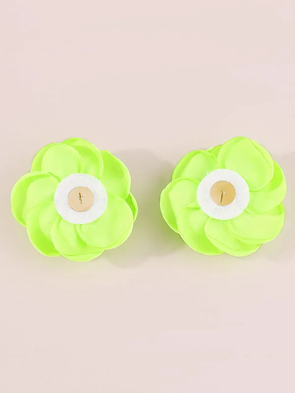 Three-Dimensional Flower Earrings Accessories