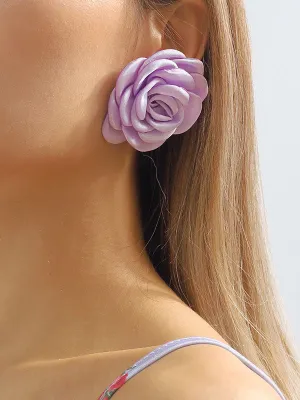 Three-Dimensional Flower Earrings Accessories