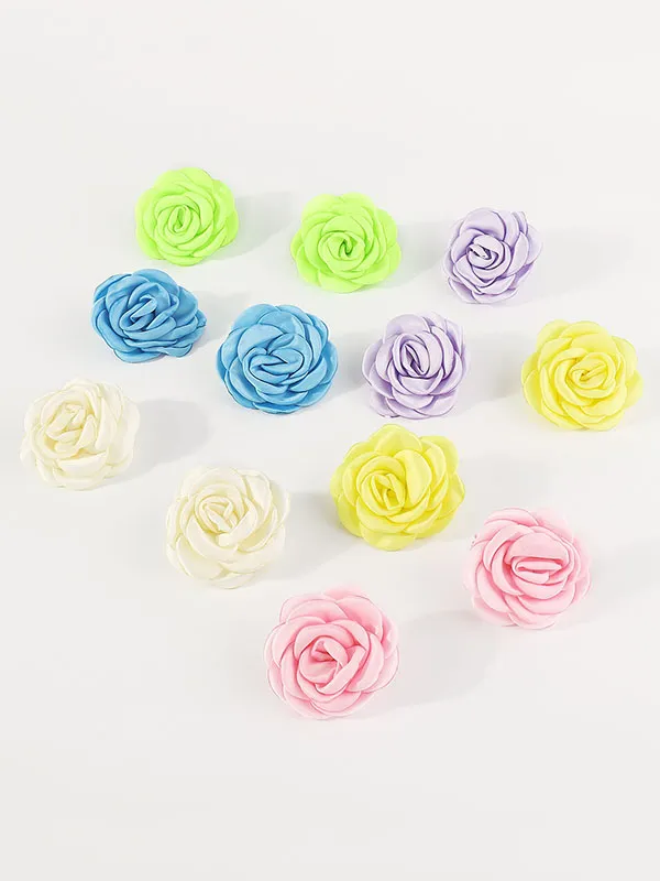 Three-Dimensional Flower Earrings Accessories