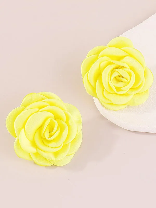 Three-Dimensional Flower Earrings Accessories