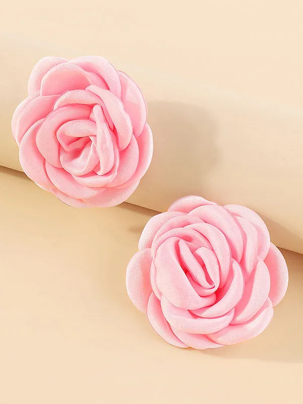 Three-Dimensional Flower Earrings Accessories