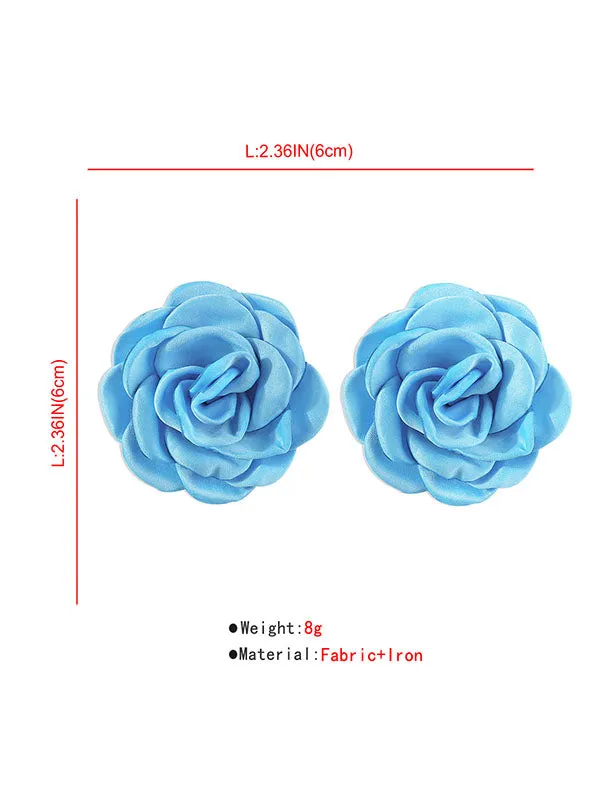 Three-Dimensional Flower Earrings Accessories