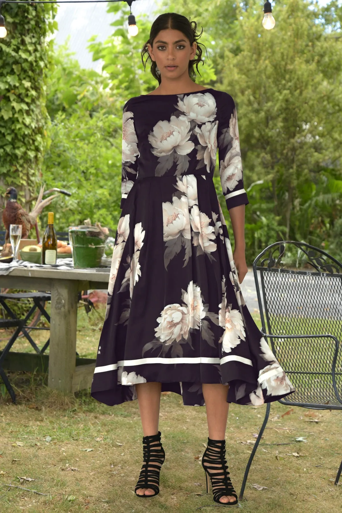 TRELISE COOPER | DANCING ALL THE WAY DRESS | BLACK FLORAL